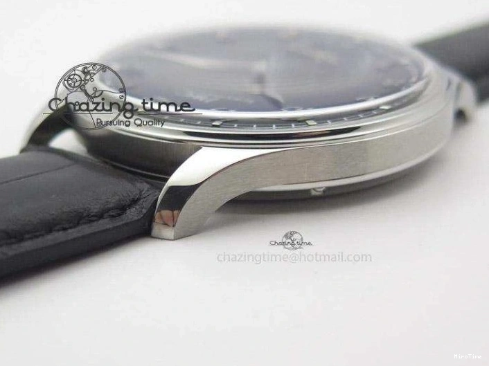 MIROTIME 0324 Portuguese IW545407 Black Dial ZF 1:1 Best Edition On Dark Blue Leather Strap DailyWear 7337